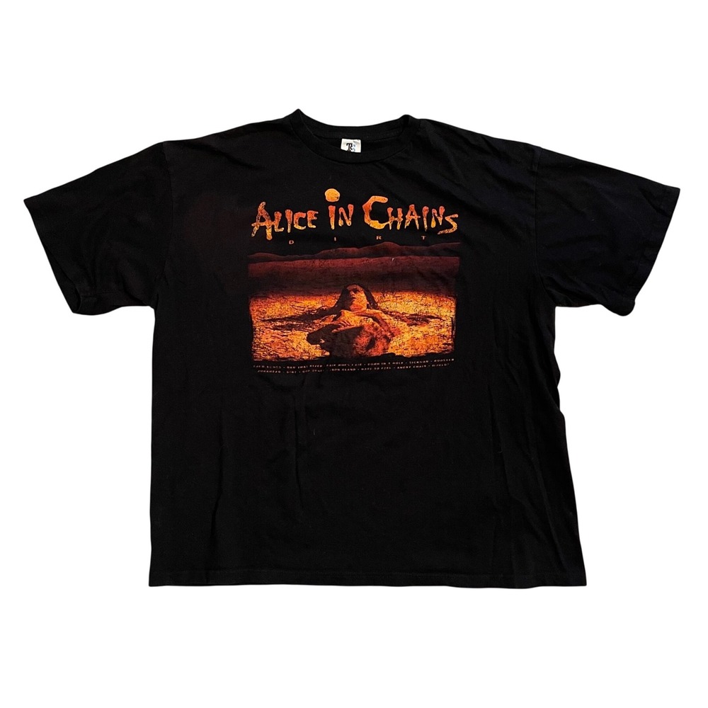 Alice In Chains Dirt Album Graphic T-Shirt Mens 2XL Black Tee Styled Premium 90s